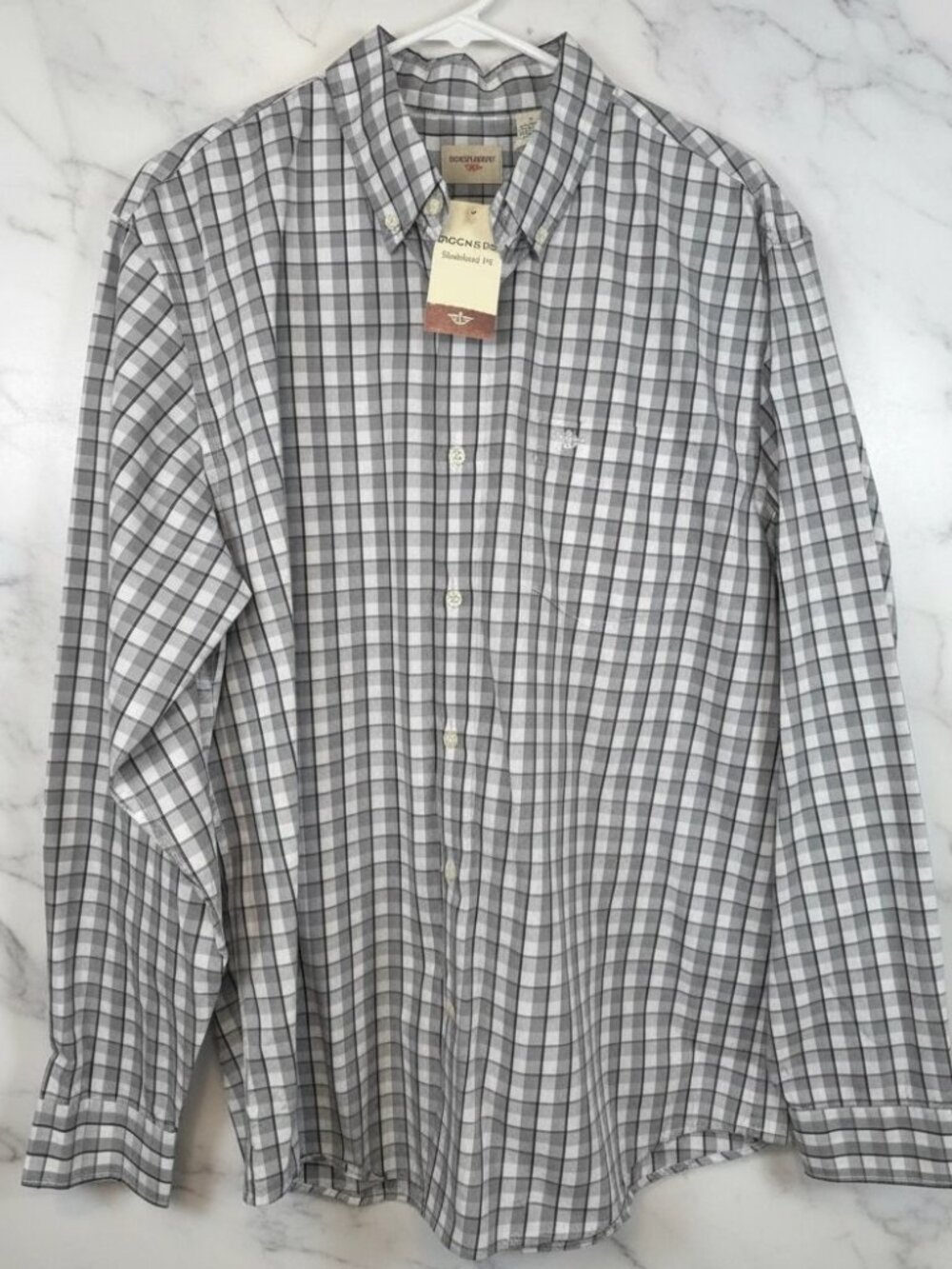 DOCKERS Grey Button Down